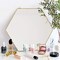 11.81"X10.24" Gold Hexagon Mirror Wall Decor Small Decorative Mirror Hanging Mirrors for Wall Home Bathroom Bedroom Living Room, Small, Gold